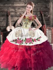 Floor Length Ball Gowns Sleeveless Hot Pink Quinceanera Gowns Lace Up