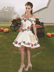 Custom Design Sleeveless Embroidery and Ruffled Layers Lace Up 15th Birthday Dress