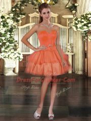 Custom Designed Sleeveless Ruffled Layers Lace Up Prom Dress