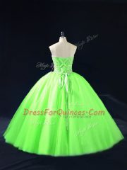Sleeveless Beading Lace Up Sweet 16 Dresses