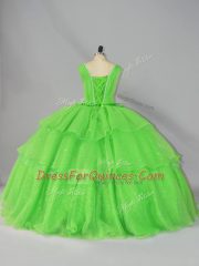 Artistic Floor Length Vestidos de Quinceanera Straps Sleeveless Lace Up