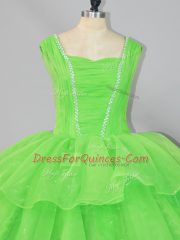 Artistic Floor Length Vestidos de Quinceanera Straps Sleeveless Lace Up