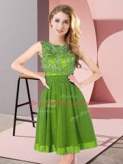 Beading and Appliques Dama Dress for Quinceanera Backless Sleeveless Mini Length