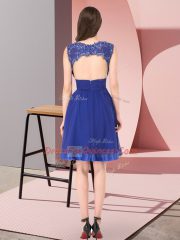 Beading and Appliques Dama Dress for Quinceanera Backless Sleeveless Mini Length