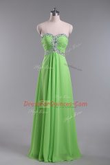 Cheap Sleeveless Chiffon Zipper Prom Evening Gown for Prom and Party and Military Ball