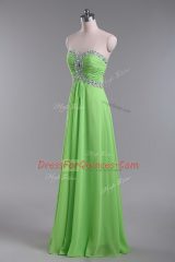 Cheap Sleeveless Chiffon Zipper Prom Evening Gown for Prom and Party and Military Ball
