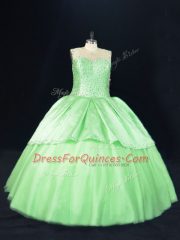 Best Sleeveless Beading Floor Length Quinceanera Dresses