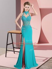 Elegant Sleeveless Beading Backless Prom Party Dress