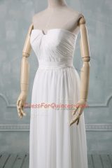 Amazing Floor Length White Homecoming Dress Off The Shoulder Sleeveless Zipper