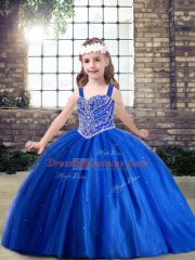 Trendy Sleeveless Beading Lace Up Little Girls Pageant Dress Wholesale