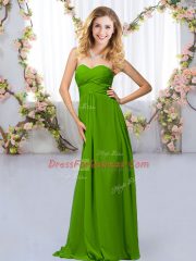 Green Court Dresses for Sweet 16 Wedding Party with Beading Sweetheart Sleeveless Criss Cross