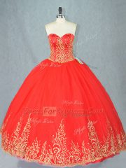 Tulle Sleeveless Floor Length Quinceanera Dress and Beading