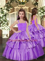 Smart Sweetheart Sleeveless Taffeta Sweet 16 Dresses Ruffled Layers Lace Up
