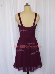 Chiffon Sleeveless Mini Length Juniors Party Dress and Ruching