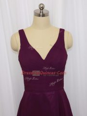 Chiffon Sleeveless Mini Length Juniors Party Dress and Ruching
