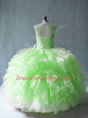 High Class Floor Length Ball Gowns Sleeveless Quinceanera Gown Lace Up