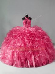 Super Sleeveless Zipper Beading and Ruffles Quinceanera Dresses