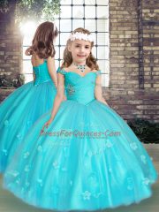 Sleeveless Beading and Appliques Lace Up Sweet 16 Quinceanera Dress