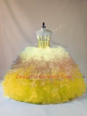 Multi-color Sleeveless Organza Lace Up Quinceanera Dresses for Sweet 16 and Quinceanera