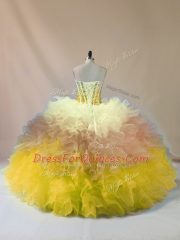 Multi-color Sleeveless Organza Lace Up Quinceanera Dresses for Sweet 16 and Quinceanera