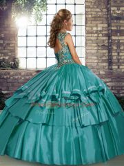 Amazing Floor Length Purple Quinceanera Gown Straps Sleeveless Lace Up