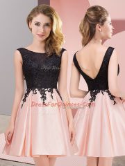 On Sale Pink Sleeveless Lace Mini Length Damas Dress