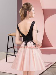 On Sale Pink Sleeveless Lace Mini Length Damas Dress