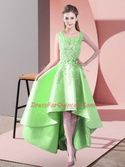 Exquisite Yellow Green Scoop Neckline Lace Quinceanera Court Dresses Sleeveless Zipper