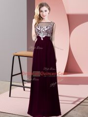 Clearance Chiffon Sleeveless Floor Length Evening Dress and Beading