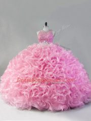 Vintage Sleeveless Beading Zipper Quinceanera Gowns