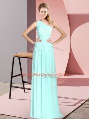 On Sale Apple Green Sleeveless Chiffon Lace Up Dress for Prom for Prom and Party