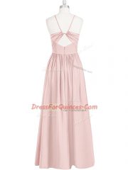 Charming Sleeveless Ruching Criss Cross Prom Evening Gown