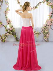 Multi-color Sleeveless Ruching Floor Length Vestidos de Damas