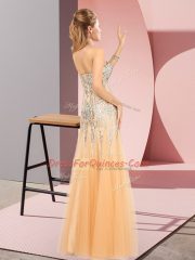 Delicate Lavender Sleeveless Tulle Zipper Prom Dress for Prom and Party