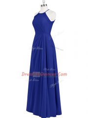 Cheap Sleeveless Zipper Floor Length Ruching Prom Party Dress