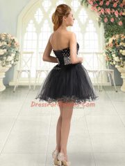 Ideal Sleeveless Lace Up Mini Length Beading Prom Party Dress