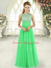 Custom Made Floor Length Empire Sleeveless Prom Evening Gown Backless