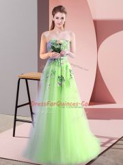Discount Sweetheart Neckline Appliques Sleeveless Lace Up