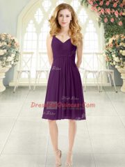 Most Popular Sleeveless Ruching Zipper Prom Party Dress