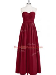 Modest Chiffon Sleeveless Floor Length Prom Dresses and Pleated
