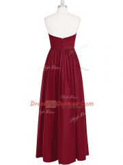 Modest Chiffon Sleeveless Floor Length Prom Dresses and Pleated