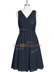 Affordable Knee Length Empire Sleeveless Black Evening Dress Zipper
