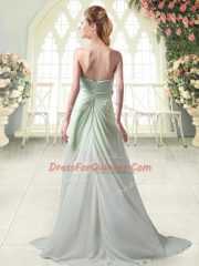 Amazing Sweetheart Sleeveless Chiffon Homecoming Dress Beading and Ruffled Layers Zipper