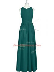 Clearance Chiffon Sleeveless Floor Length Party Dresses and Ruching