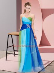 Pretty Multi-color Sweetheart Lace Up Beading Evening Dress Sleeveless