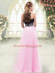 Artistic Light Blue Sweetheart Neckline Appliques Prom Evening Gown Sleeveless Zipper