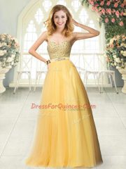 Low Price Sweetheart Sleeveless Tulle Prom Dresses Beading Zipper