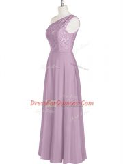 Sleeveless Zipper Floor Length Lace Homecoming Dress