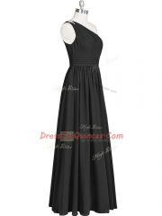 Fantastic Sleeveless Zipper Floor Length Ruching Prom Evening Gown