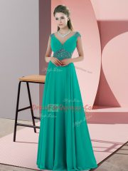 Blue Sleeveless Satin Backless Prom Party Dress for Prom and Party